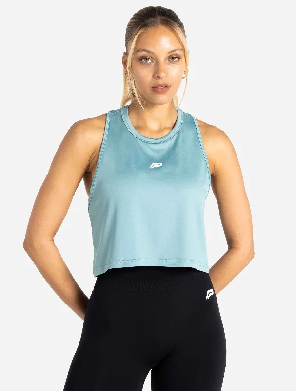 BreathEasy Crop Vest - Dusky Blue