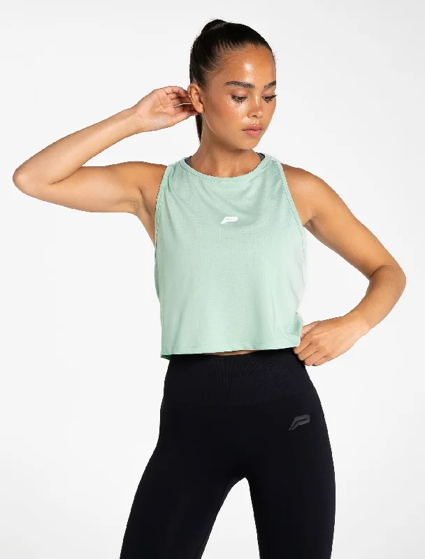 Breeze Crop Tank - Mint Green