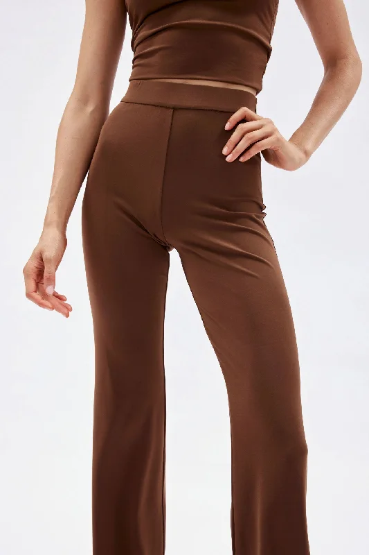 Gaia Brown Flare Pants