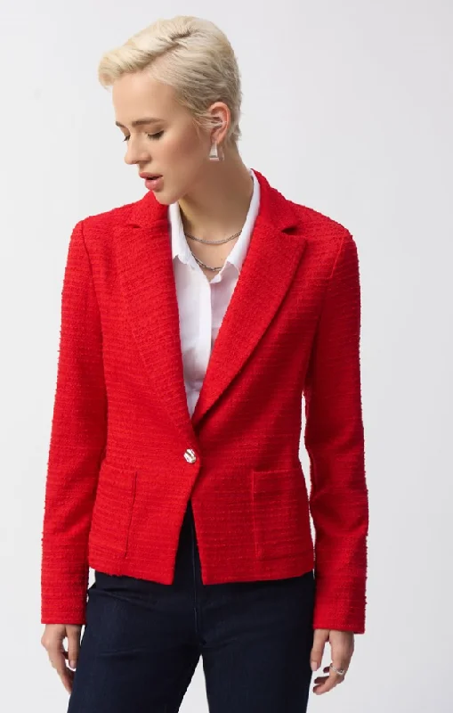 Joseph Ribkoff Red One Button Front Jacket