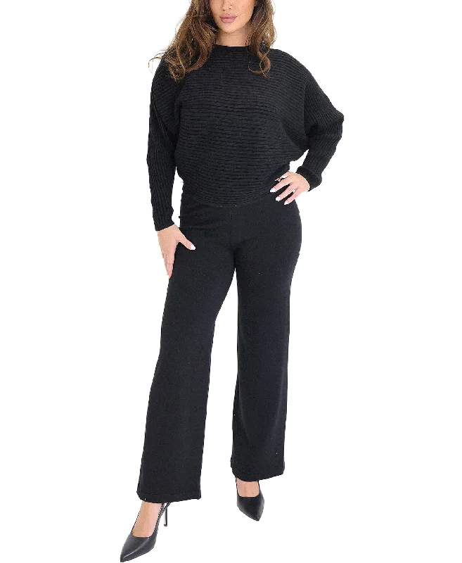 Knit Ribbed Sweater & Pant Set- 2 Pc Set