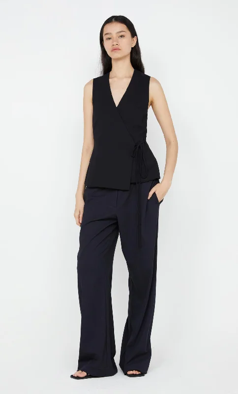 NINAH TIE VEST - black