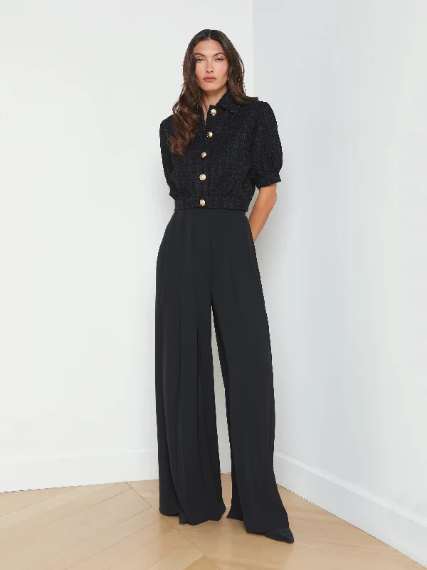 Nova Pleated Wide-Leg Pant