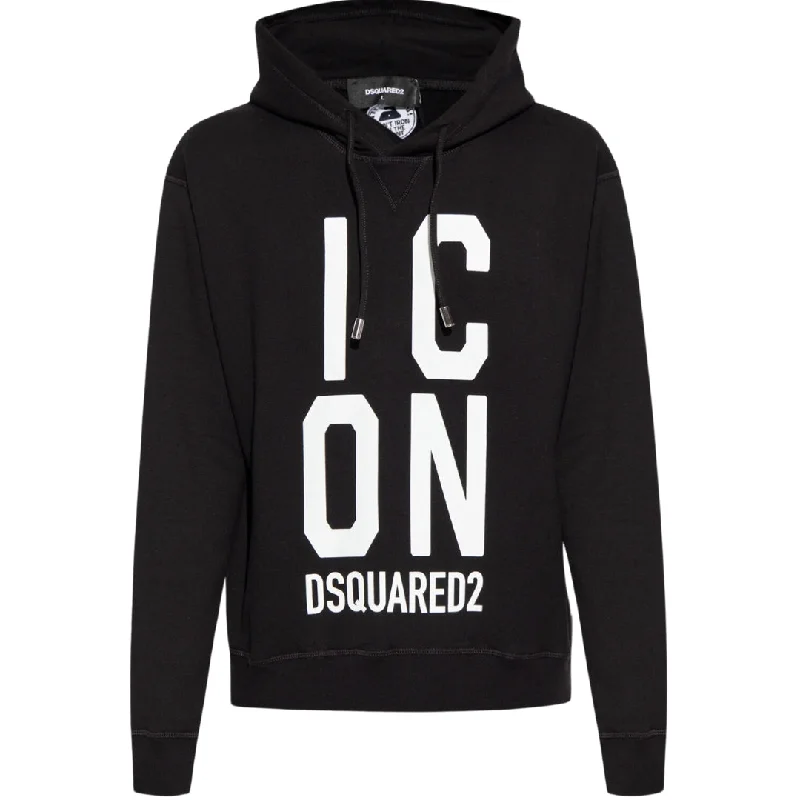 Dsquared2 Large Bold Icon Logo Black Hoodie