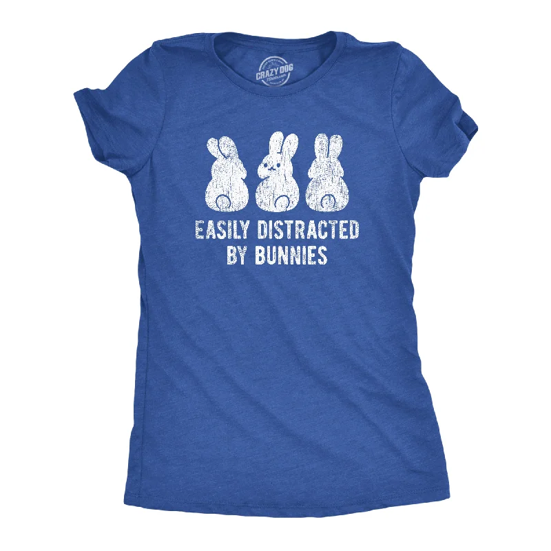 Easily Distracted By Bunnies Women's T Shirt