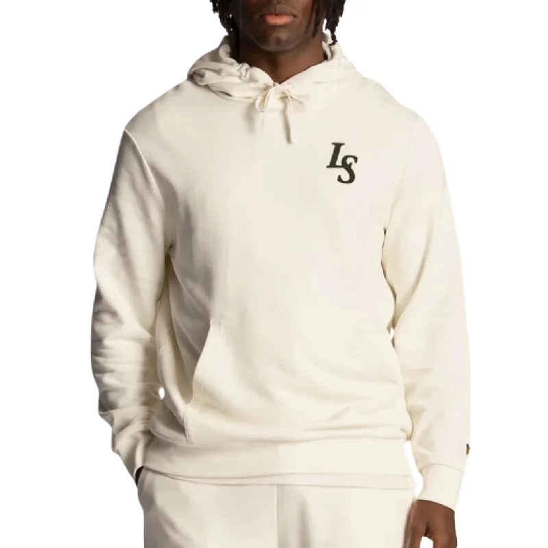 Lyle Scott Club Emblem Chalk Hoodie