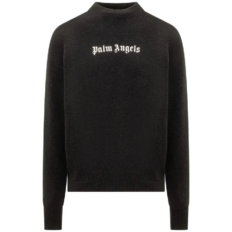 Palm Angels Classic Logo Black Knitted Jumper