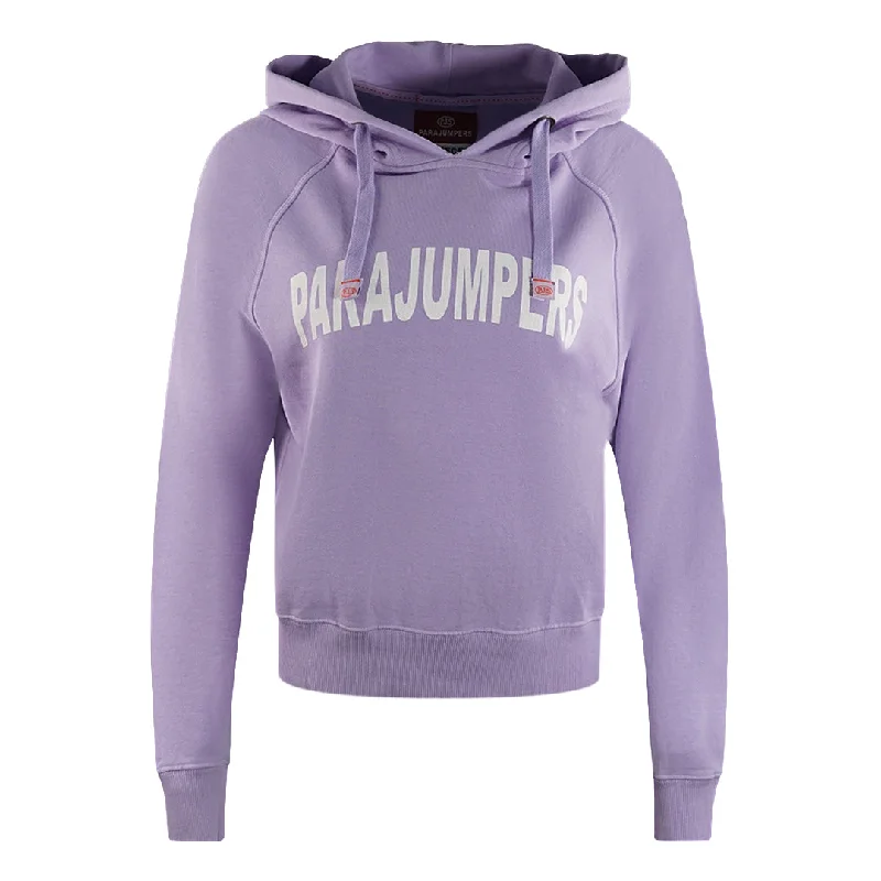 Parajumpers Hoody Plain Purple Crop Hoodie