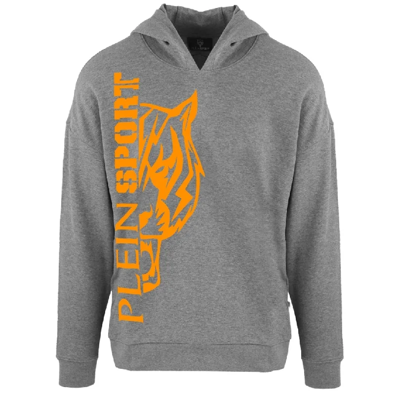 Plein Sport Side Logo Grey Hoodie