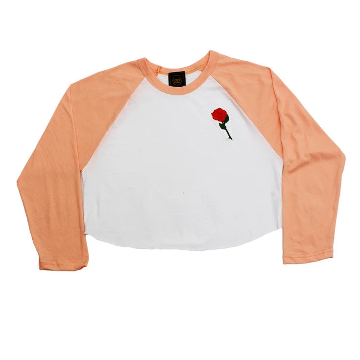 True Womens Rose Cropped Raglan Peach