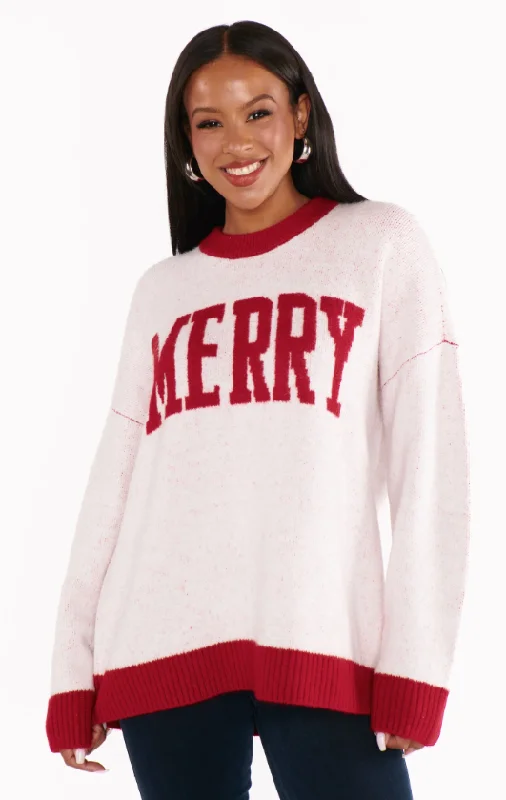 Show Me Your Mumu Classic Crewneck Sweater - Merry Graphic Knit