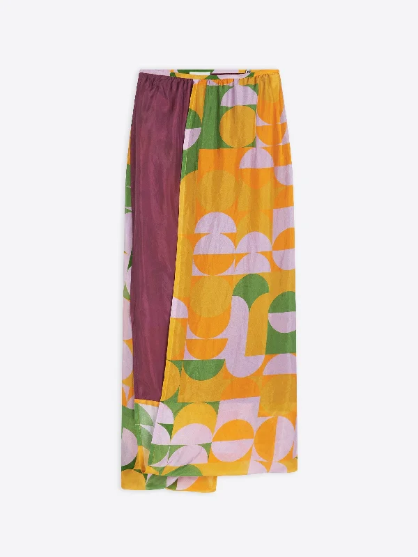 Silk wrap skirt