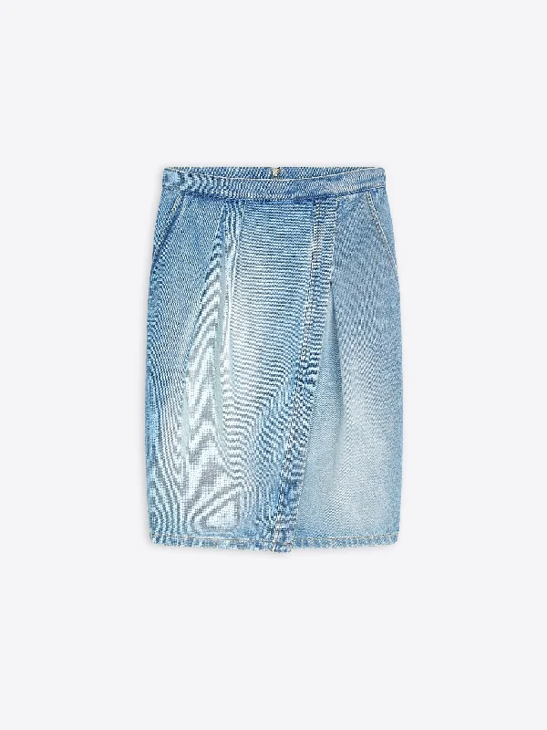 Denim knotted skirt