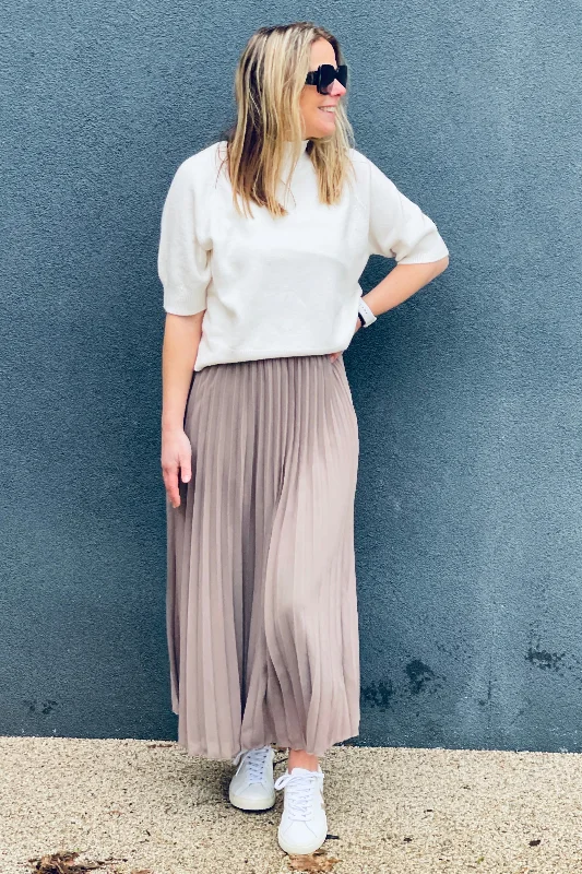 Pleated Maxi Skirt | Mocha