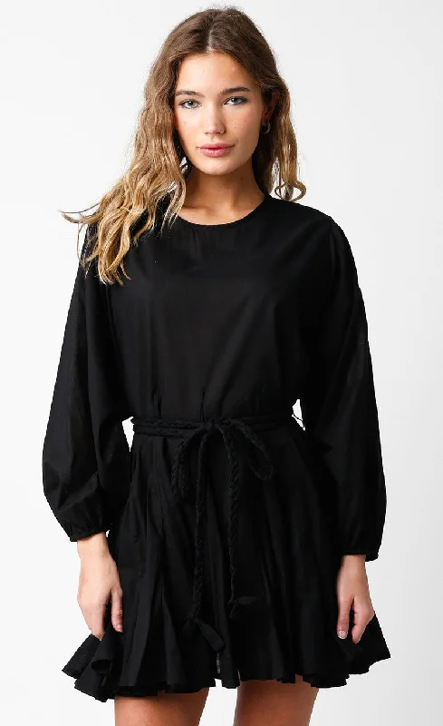 Black Sash Tie Dress