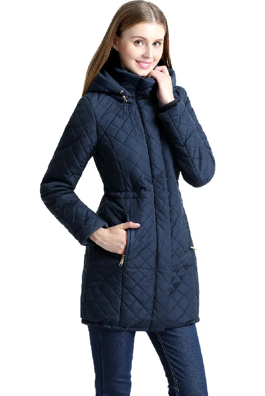 BGSD Women's "Angela" Waterproof Quilted Parka Coat