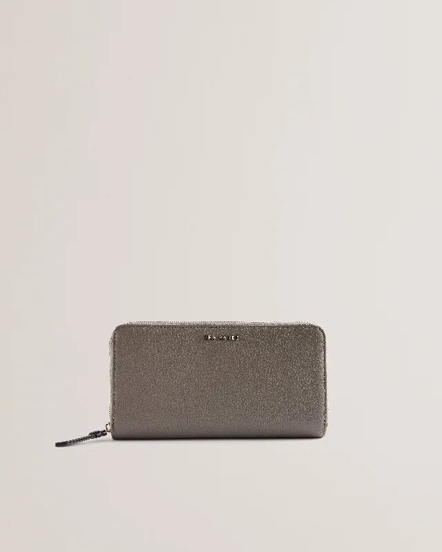 Daliea Large Zip Around Purse Mid-Grey