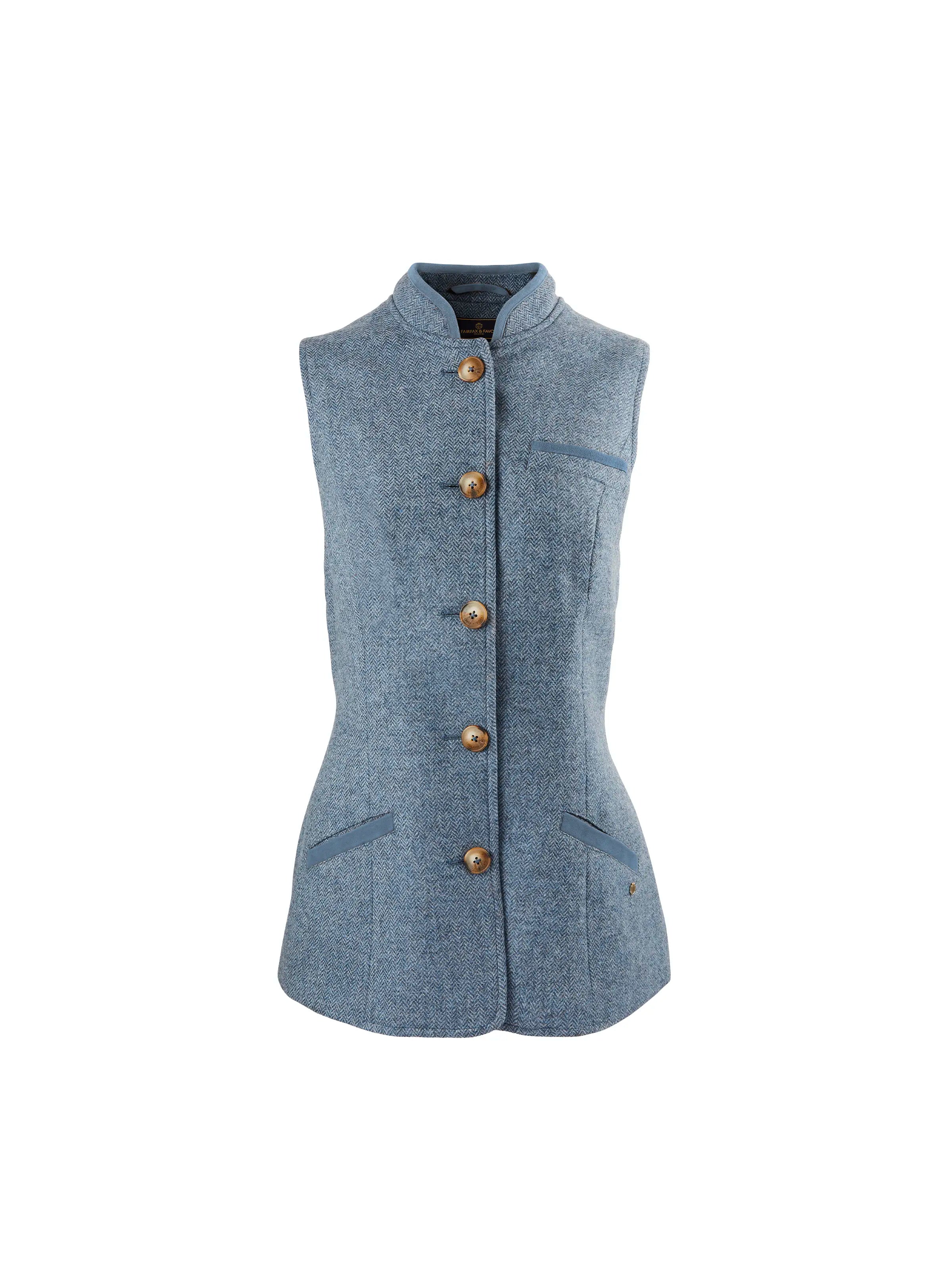 Madeline Gilet - Denim Herringbone